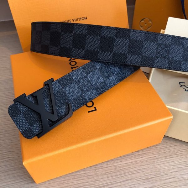 LOU INITIALS 40MM MATTE BLACK BELT - 图片 3