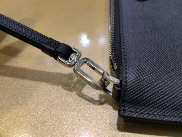 PD Re-Nylon and Saffiano leather pouch - 图片 4