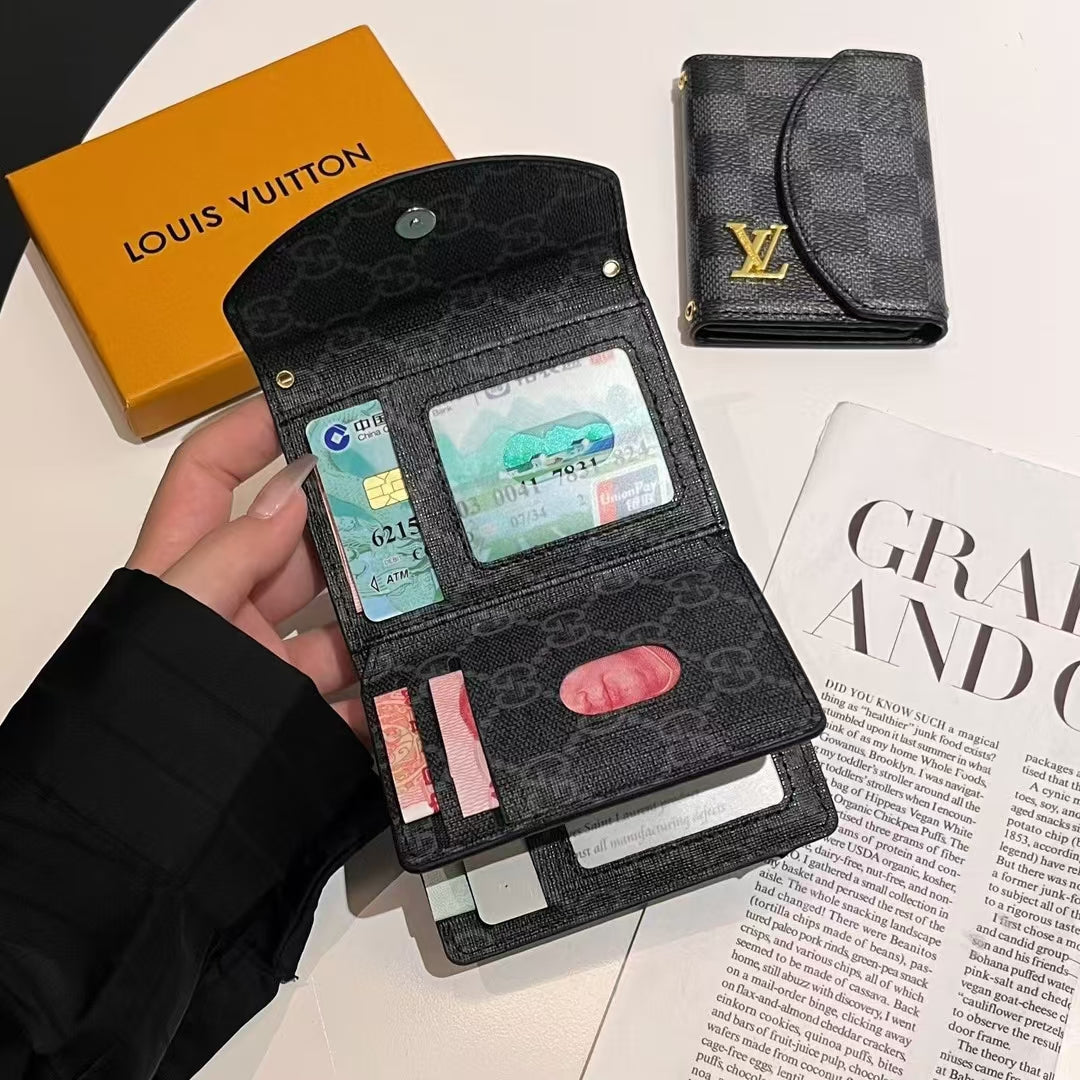 Luxury Lou & GG-Inspired Monogram Compact Wallet Collection - Image 3