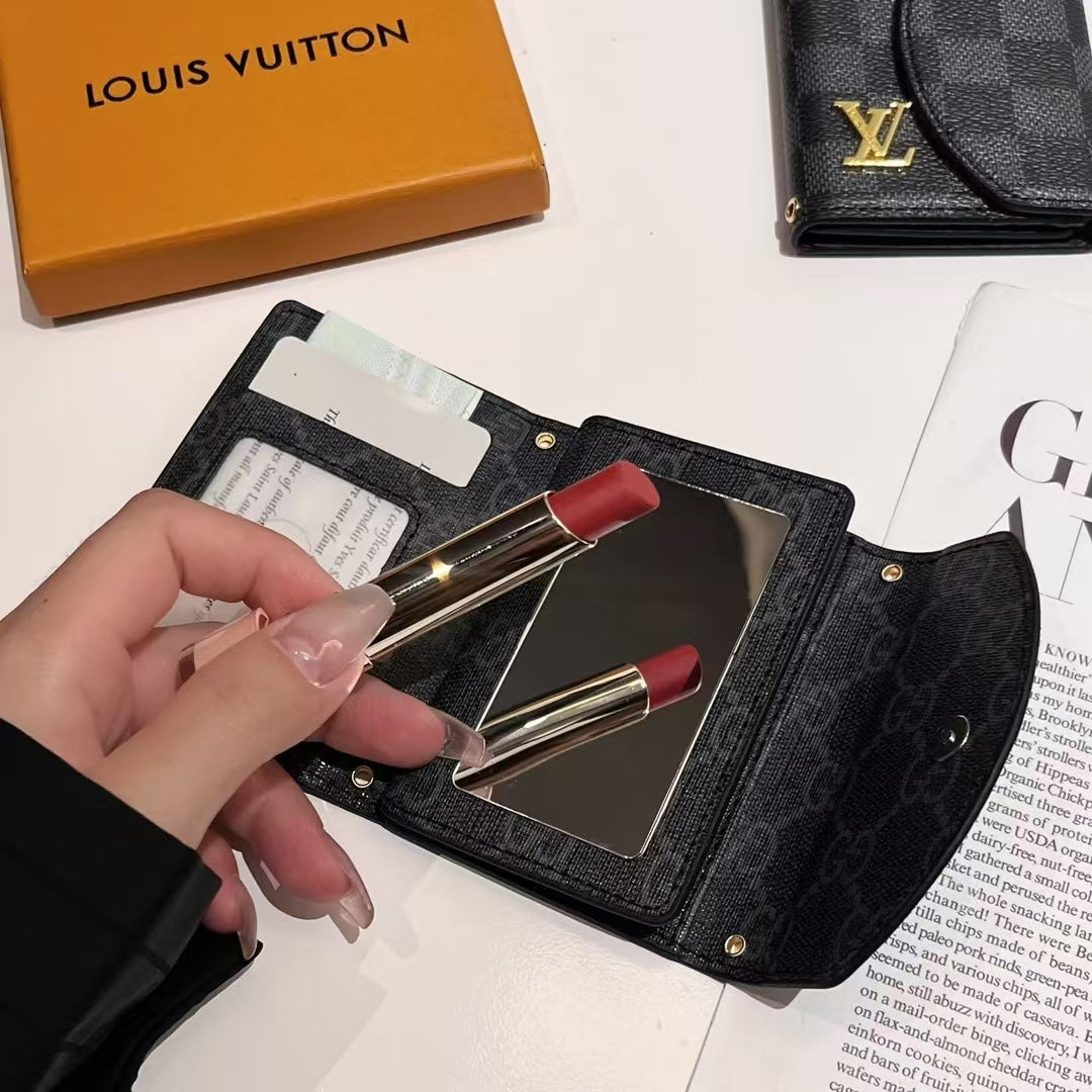 Luxury Lou & GG-Inspired Monogram Compact Wallet Collection - Image 4