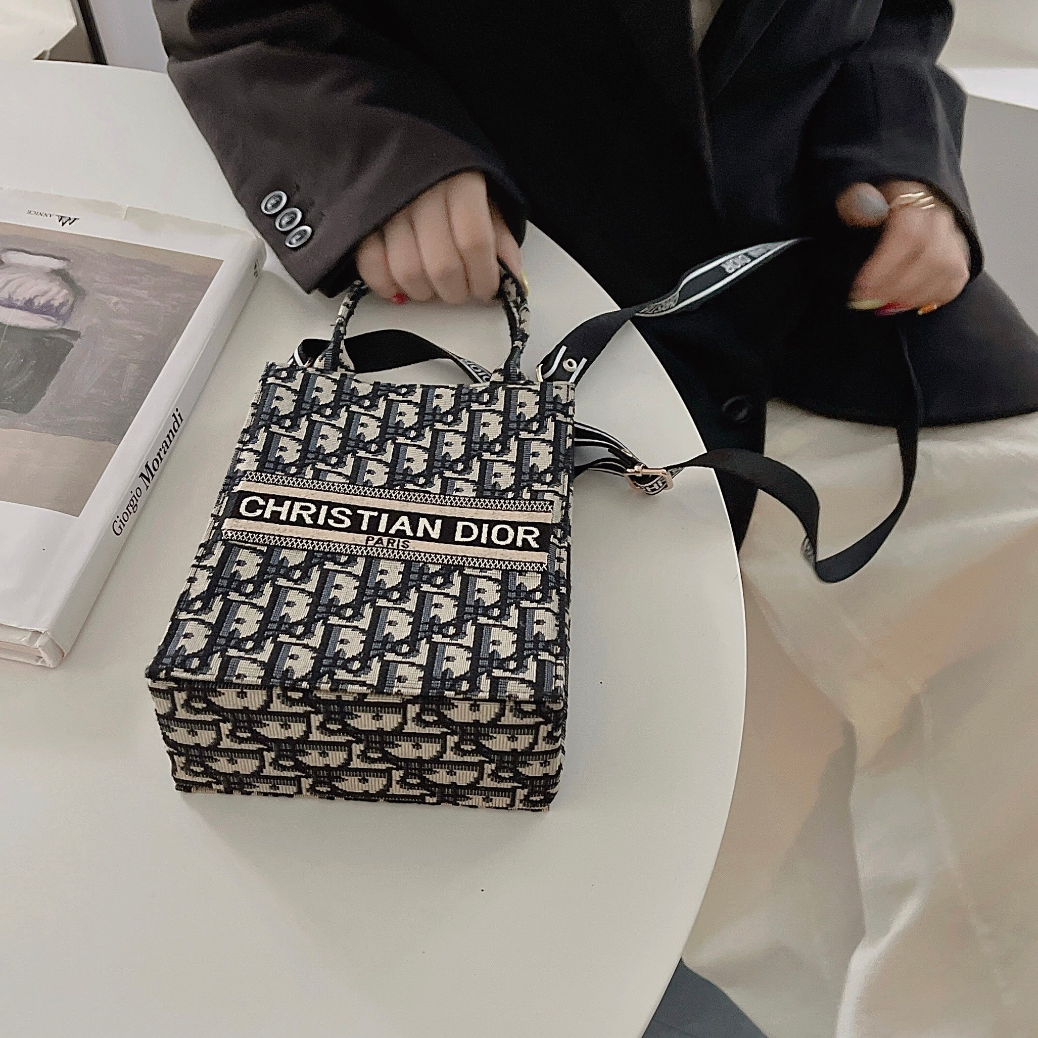 Classic Tote Bag With Crossbody Strap - Image 8