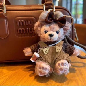 Limited Edition Sherry May Plush Keychain - Luxe Teddy Bear Bag Charm for Designer Handbags