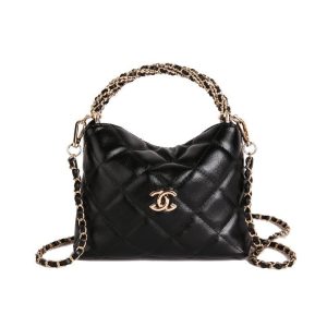 Quilted Chain Cloud Bag - Adjustable Strap Textured Crossbody
