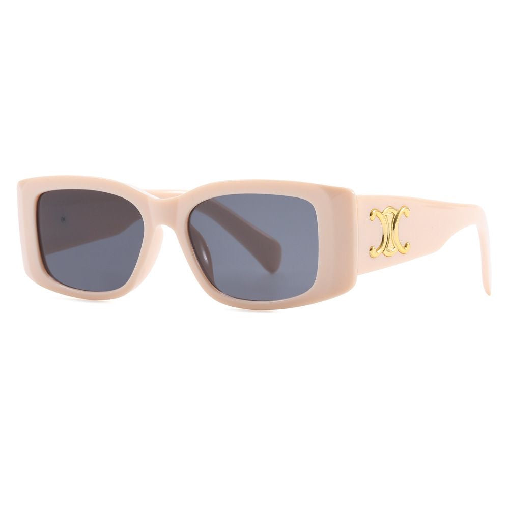Luxury Retro Sunglasses with Gold Plaque - Image 3