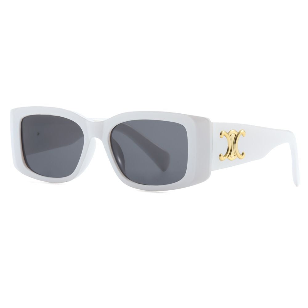 Luxury Retro Sunglasses with Gold Plaque - Image 2