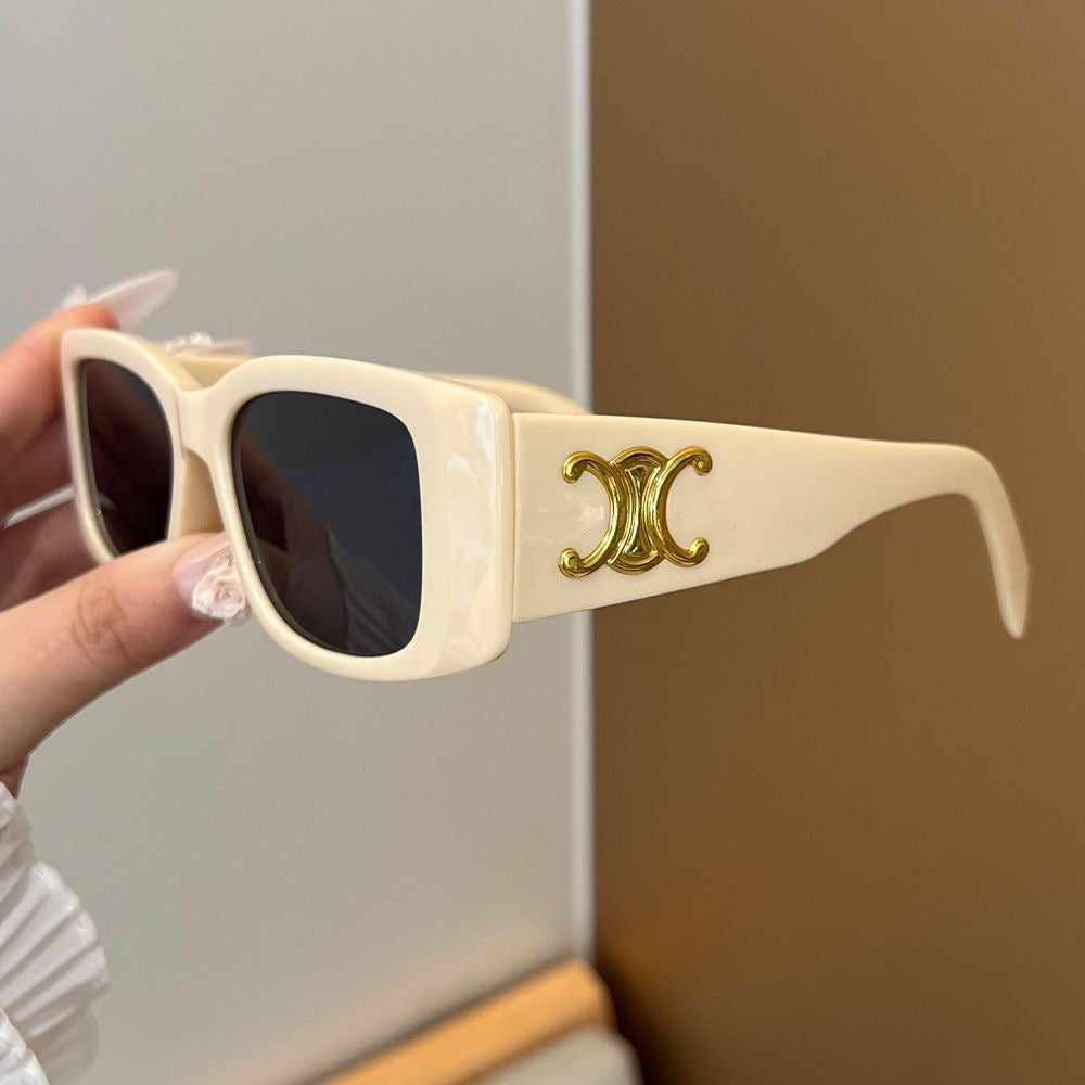 Luxury Retro Sunglasses with Gold Plaque - Image 7