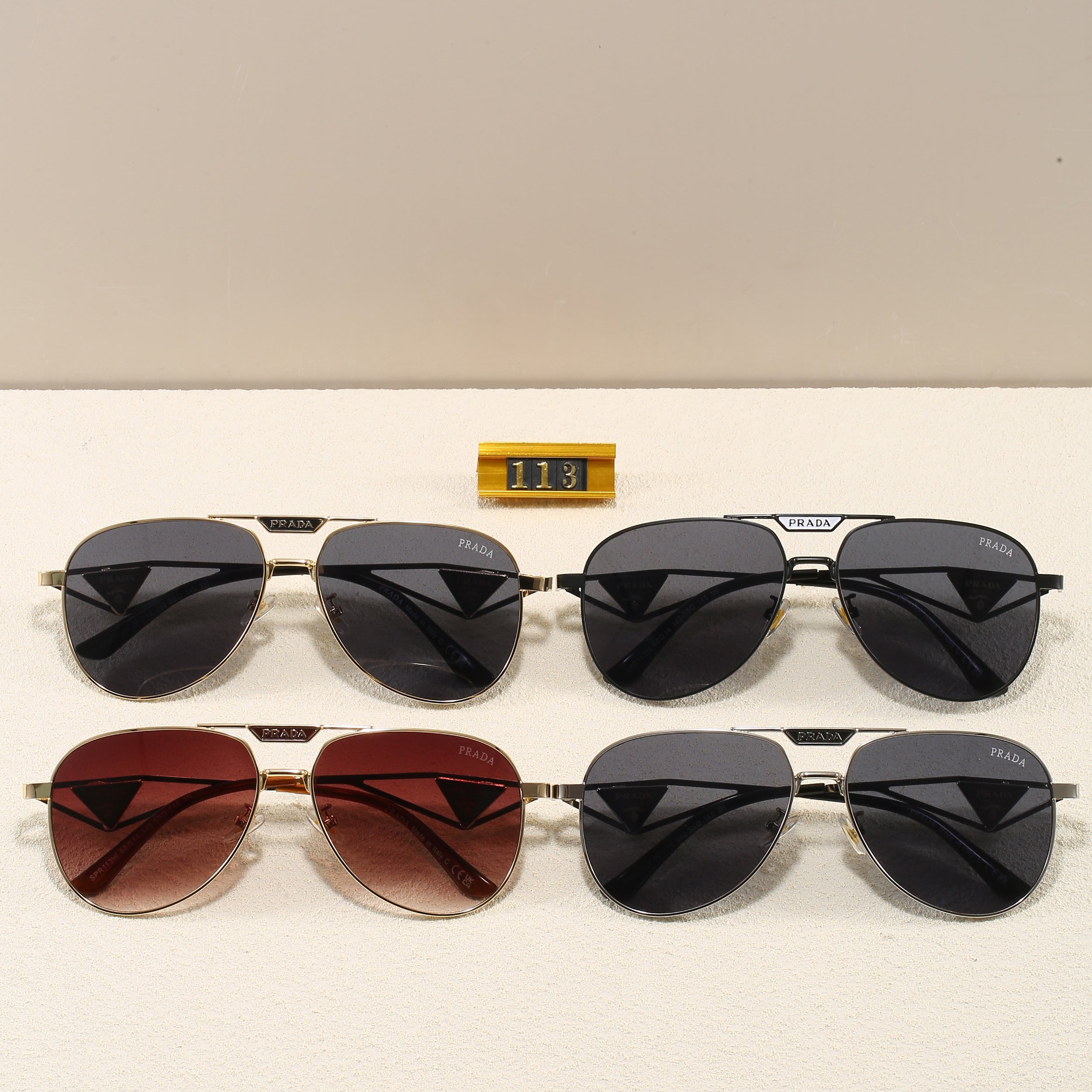 Luxury Metal Pilot Sunglasses 113 - Image 2