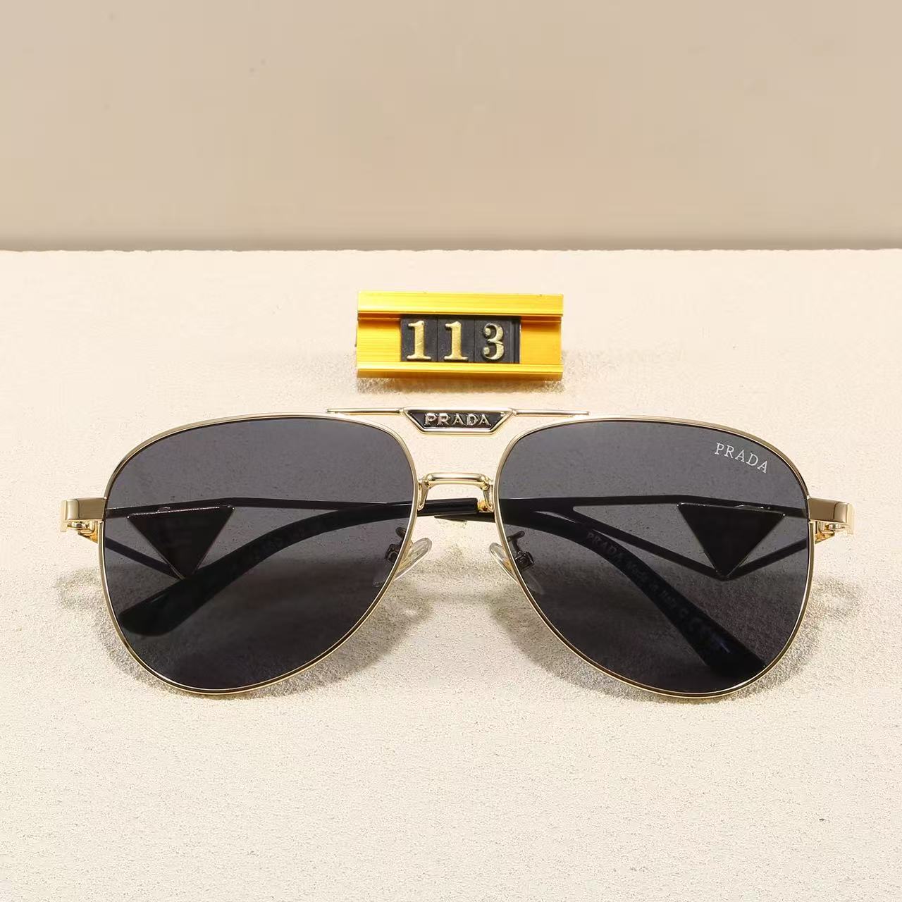Luxury Metal Pilot Sunglasses 113 - Image 4