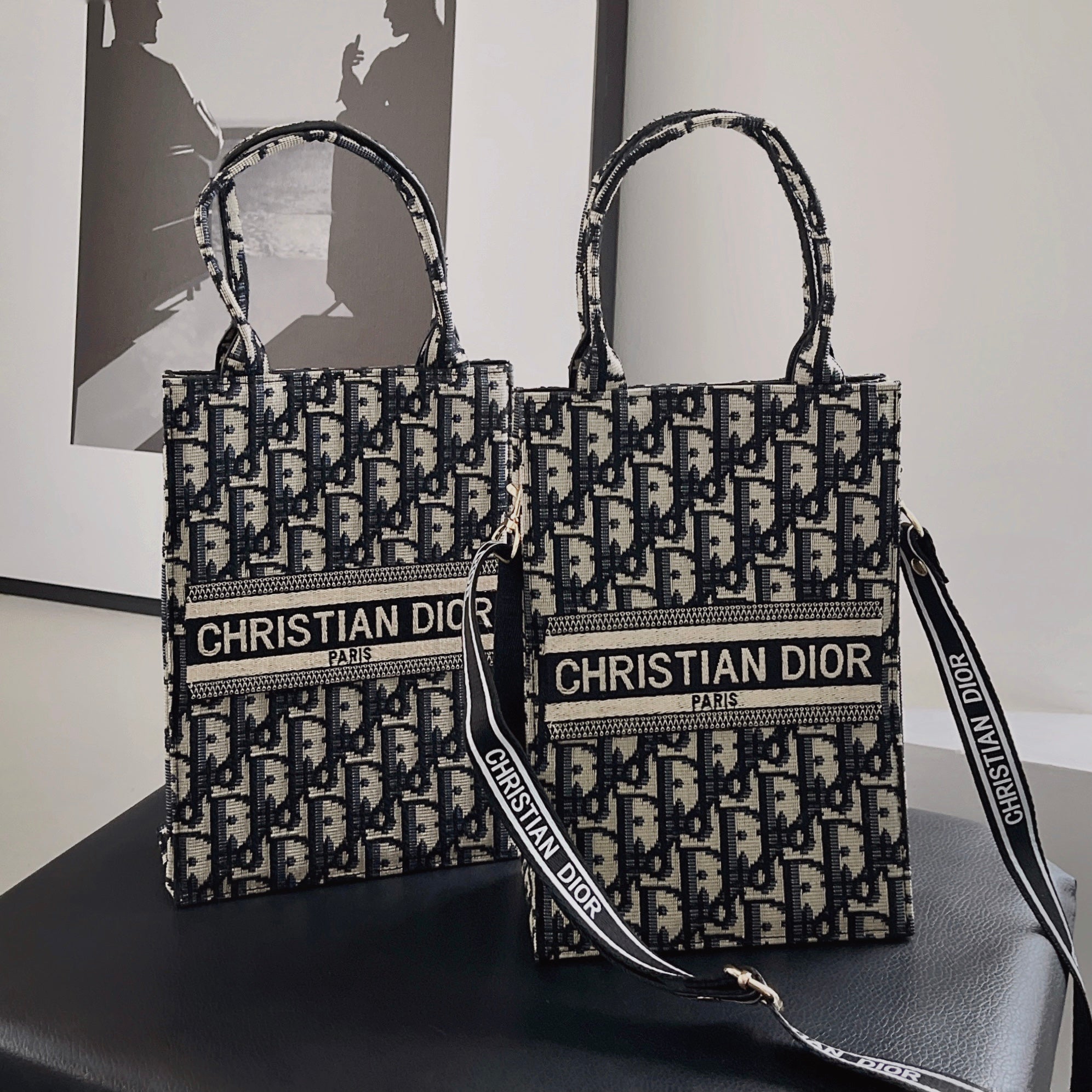 Classic Tote Bag With Crossbody Strap - Image 11