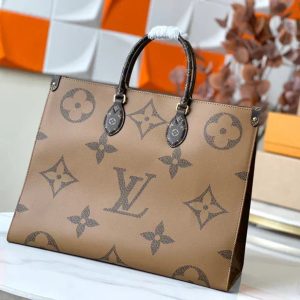 Luxe Monogram Leather Tote Bag