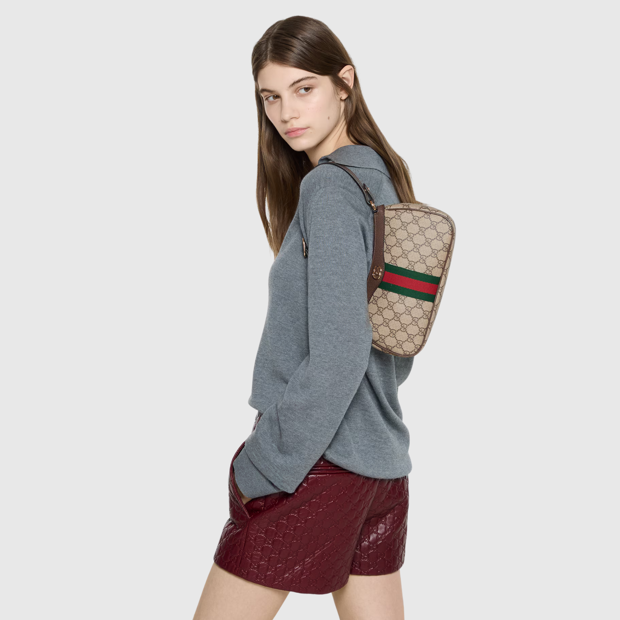 Canvas Patterned Shoulder Bag - Image 9