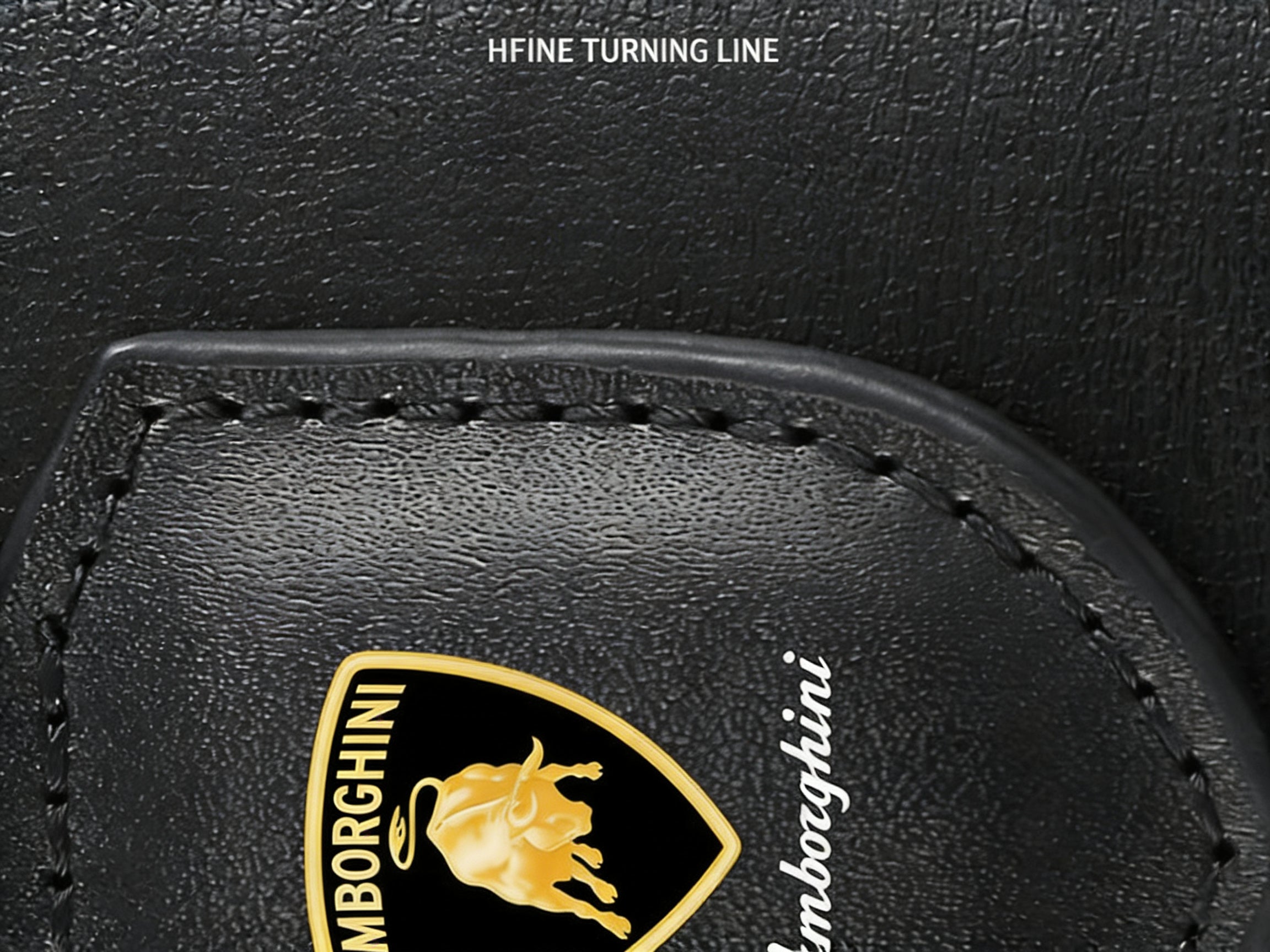 Lamborghini Crest Emblem Genuine Leather Keychain - Image 4
